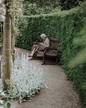 Elderly woman image