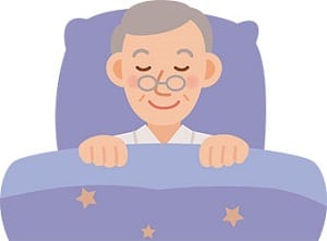 Elderly sleeping image